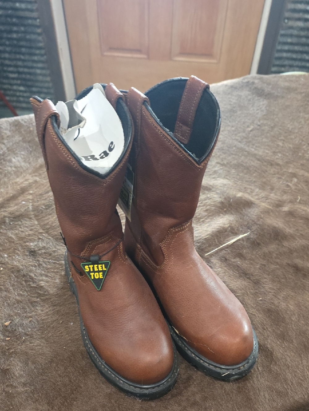 Steel Toe Brown Work Boots